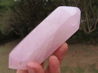 Polished Gemmy Double Terminated Rose Quartz Crystals x 4 From Ambatondrazaka, Madagascar - TopRock