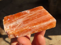 Natural New Sunset Orange Calcite Specimens  x 12 From Spitzkop, Namibia