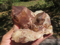 Natural Red Hematoid Phantom Quartz Clusters  x 3 From Karoi, Zimbabwe - TopRock