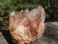 Natural Red Hematoid Phantom Quartz Clusters  x 3 From Karoi, Zimbabwe - TopRock