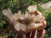 Natural Red Hematoid Phantom Quartz Clusters  x 3 From Karoi, Zimbabwe - TopRock