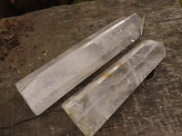 Polished Clear Quartz Crystal Points x 4 From Madagascar - TopRock