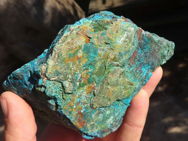 Natural Rough Blue Shattuckite Specimens  x 3 From Kaokoveld, Namibia - Toprock Gemstones and Minerals 