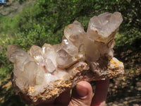 Natural Red Hematoid Phantom Quartz Clusters  x 3 From Karoi, Zimbabwe - TopRock