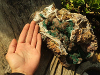 Natural Rare XXL Ball Malachite On Drusy Quartz & Dolomite Specimen x 1 From Kambove, Congo