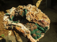 Natural Rare XXL Ball Malachite On Drusy Quartz & Dolomite Specimen x 1 From Kambove, Congo