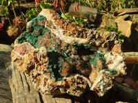 Natural Rare XXL Ball Malachite On Drusy Quartz & Dolomite Specimen x 1 From Kambove, Congo