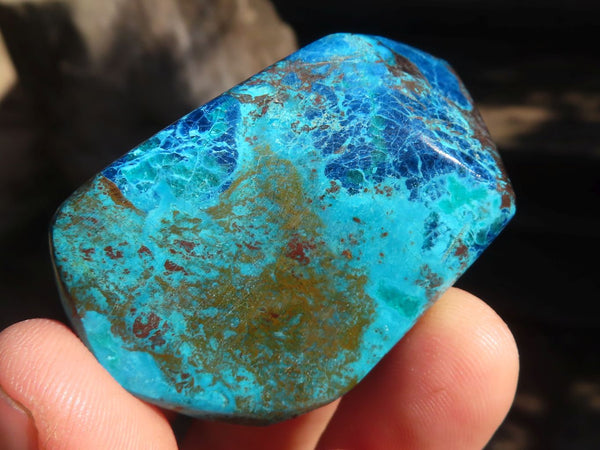 Polished Blue Shattuckite Free Forms  x 6 From Kaokoveld, Namibia - Toprock Gemstones and Minerals 