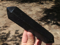 Polished Double Terminated Black Basalt Points (Heat Stable for Therapy) x 2 From Madagascar - TopRock