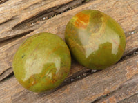 Polished Green Opal Palm Stones  x 12 From Madagascar - Toprock Gemstones and Minerals 