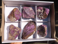 Natural Metallic Purpurite Cobbed Specimens  x 6 From Erongo, Namibia - Toprock Gemstones and Minerals 