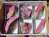 Natural Pink Salrose Cobaltion Dolomite Specimens  x 6 From Kakanda, Congo