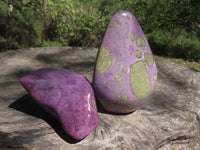 Polished Stunning Larger Beautiful Purple Stichtite Free Forms  x 2 From Barberton, South Africa - TopRock