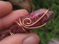 Polished Mixed Jewellery Free Forms With Copper Art Wire Pendants x 6 From Congo - TopRock