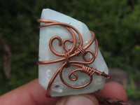 Polished Mixed Jewellery Free Forms With Copper Art Wire Pendants x 6 From Congo - TopRock