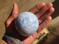 Polished Blue Calcite Spheres  x 4 From Ihadilalana, Madagascar