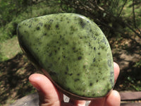 Polished Green Leopard Stone / Serpentine Free Forms  x 4 From Zimbabwe - TopRock