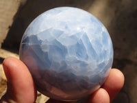 Polished Blue Calcite Spheres  x 4 From Ihadilalana, Madagascar