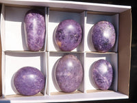 Polished Purple Lepidolite Free Forms  x 6 From Zimbabwe - Toprock Gemstones and Minerals 