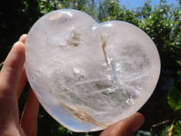 Polished Large Clear Quartz Heart  x 1 From Madagascar - TopRock