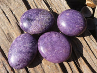 Polished Purple Lepidolite Free Forms  x 6 From Zimbabwe - Toprock Gemstones and Minerals 