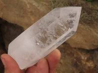 Polished Clear Quartz Crystal Points x 3 From Madagascar - TopRock