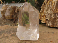 Polished Clear Quartz Crystal Points x 3 From Madagascar - TopRock