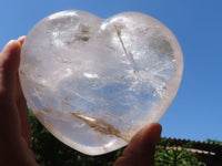 Polished Large Clear Quartz Heart  x 1 From Madagascar - TopRock