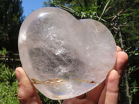 Polished Large Clear Quartz Heart  x 1 From Madagascar - TopRock