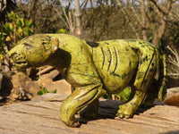 Polished  Leopard Stone Lioness Carving  x 1 From Zimbabwe