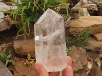 Polished Clear Quartz Crystal Points x 3 From Madagascar - TopRock