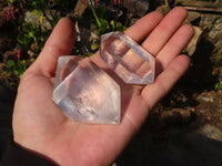 Polished Double Terminated Semi Optic Clear Quartz Points x 12 From Madagascar