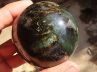 Polished Lovely Labradorite Spheres  x 4 From Tulear, Madagascar