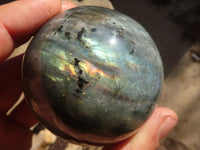 Polished Lovely Labradorite Spheres  x 4 From Tulear, Madagascar