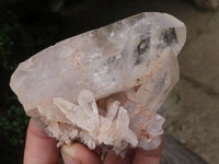 Natural Tangerine Tinted Clear Quartz Clusters  x 6 From Mpika, Zambia - TopRock