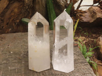 Polished Clear Quartz Crystal Points x 3 From Madagascar - TopRock