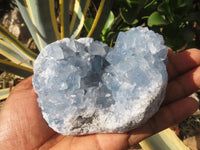 Natural Blue Celestite Crystal Specimens  x 2 From Sakoany, Madagascar - Toprock Gemstones and Minerals 