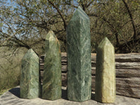 Polished Stunning Green Fuchsite Quartz Points  x 4 From Andakatani, Madagascar - TopRock