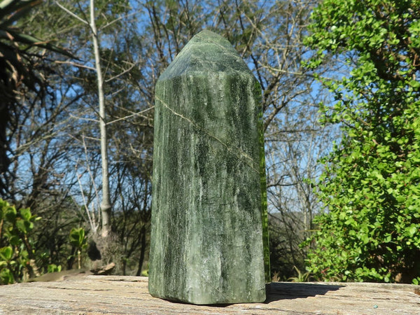 Polished Banded Green Fuchsite Quartz Point x 1 From Madagascar - Toprock Gemstones and Minerals 