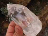 Polished Clear Quartz Crystal Points x 3 From Madagascar - TopRock