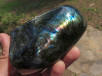 Polished Labradorite Standing Free Forms With Intense Blue Flash  x 4 From Tulear, Madagascar - TopRock