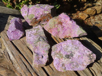 Natural Rough Stichtite & Serpentine Specimens x 5 From Barberton, South Africa