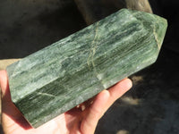 Polished Banded Green Fuchsite Quartz Point x 1 From Madagascar - Toprock Gemstones and Minerals 