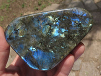 Polished Labradorite Standing Free Forms With Intense Blue Flash  x 4 From Tulear, Madagascar - TopRock