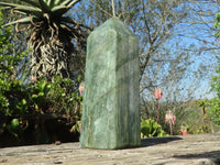 Polished Banded Green Fuchsite Quartz Point x 1 From Madagascar - Toprock Gemstones and Minerals 