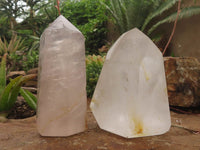 Polished Clear Quartz Crystal Points x 3 From Madagascar - TopRock