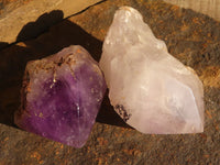 Polished Large Amethyst Crystals x 6 From Mumbwe, Zambia