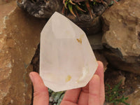 Polished Clear Quartz Crystal Points x 3 From Madagascar - TopRock