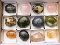 Polished Lovely Mixed Selection Of Palm Stones  x 12 From Madagascar - TopRock