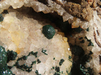 Natural Rare Ball Malachite On Drusi Quartz & Dolomite Matrix  x 1 From Kambove, Congo - Toprock Gemstones and Minerals 